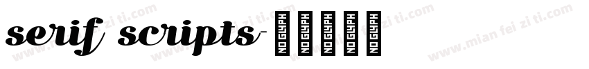 serif scripts字体转换